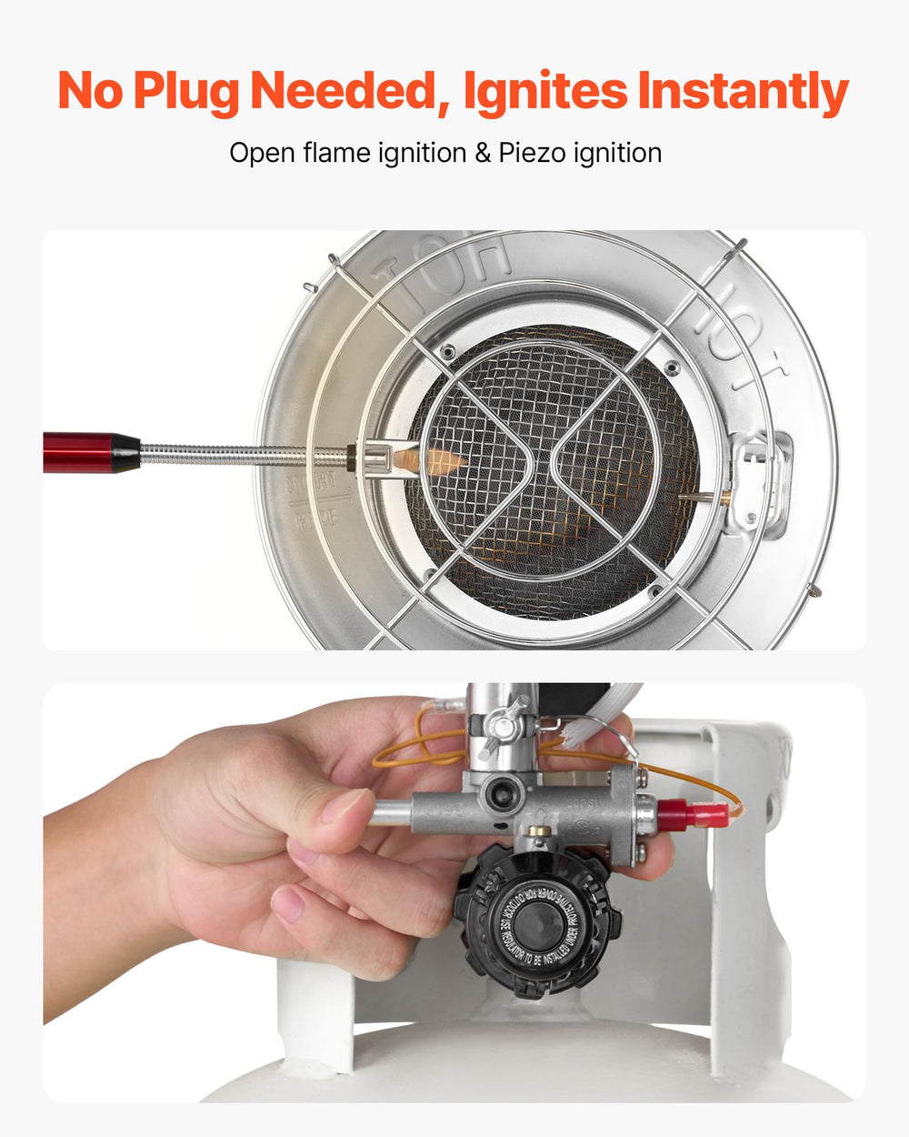 VEVOR chrome-plated heat shield detail protecting components and reflecting heat