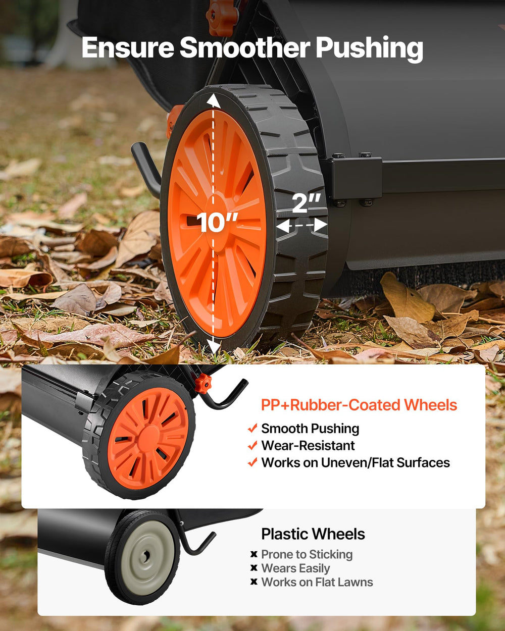 VEVOR side-mounted height adjustment handle offering quick brush-depth control
