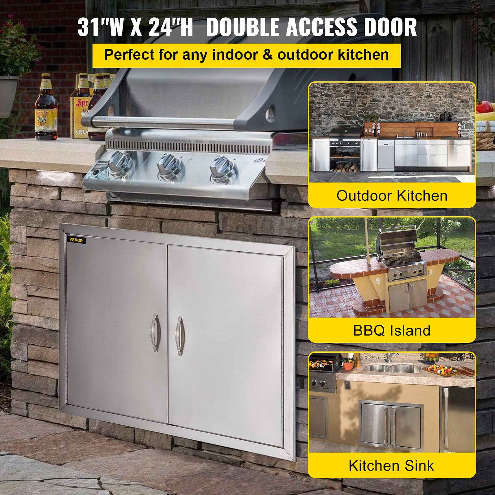 VEVOR hidden handle and top magnet detail providing safe secure closure
