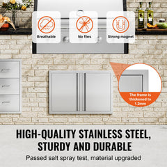 VEVOR recessed hidden handle detail providing snag-free access and sleek appearance