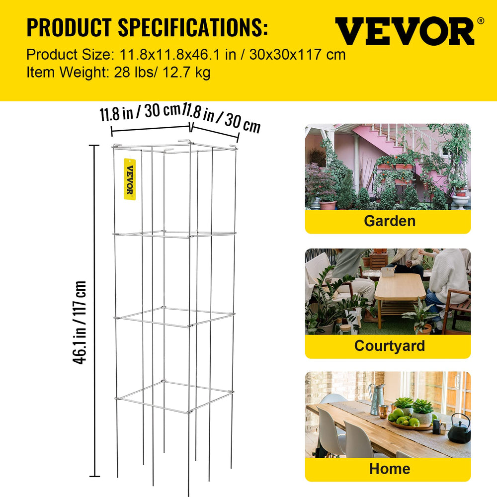 VEVOR cage supporting heavy fruit clusters showing sturdy load support