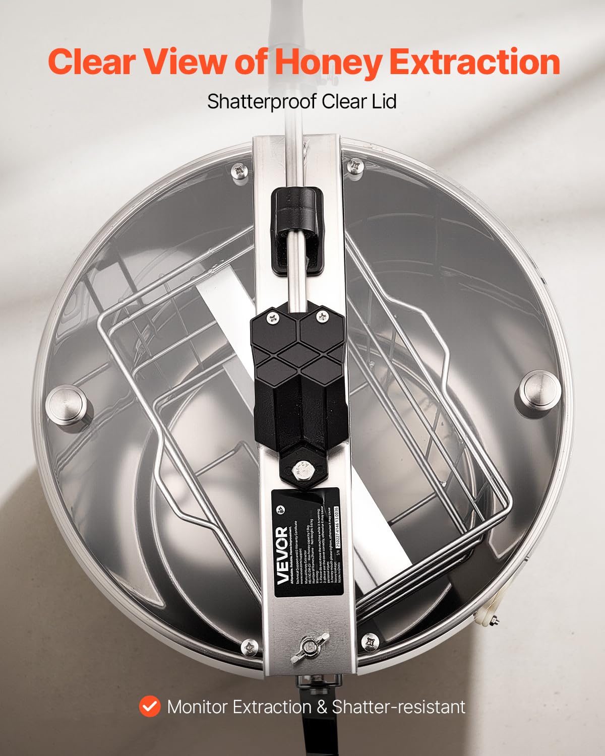 VEVOR honey outlet valve for controlled, drip-free dispensing into jar