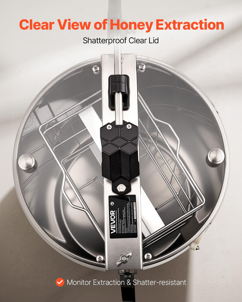VEVOR honey outlet valve for controlled, drip-free dispensing into jar