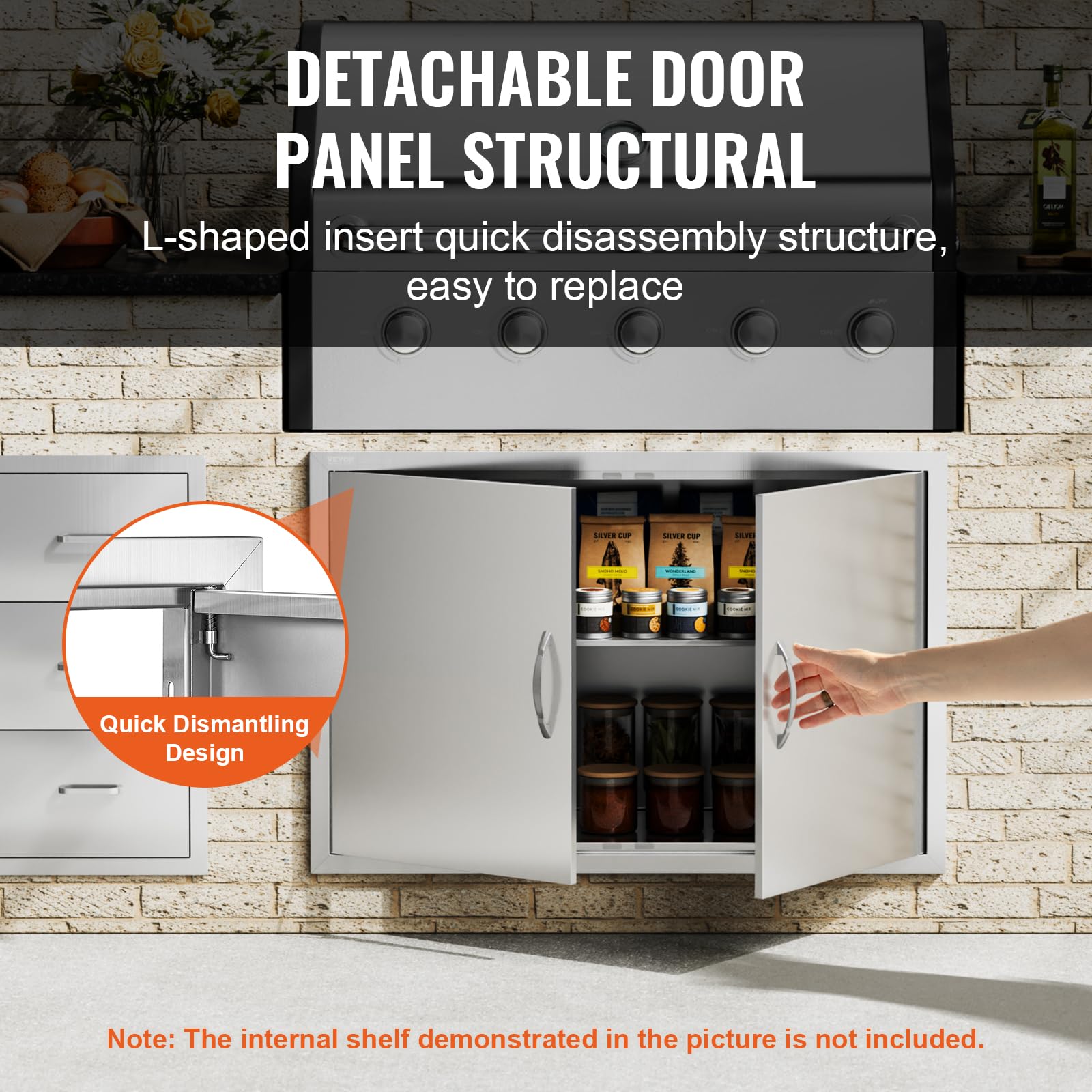 VEVOR interior hooks and magnet showing secure storage and tight closure benefit