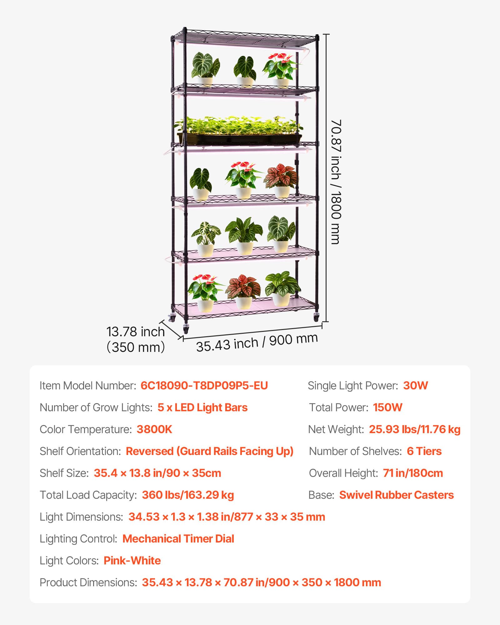 VEVOR hoop-and-loop straps plant security preventing pot movement during watering