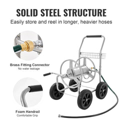VEVOR close-up of non-slip handle for easy, safe hose rewinding