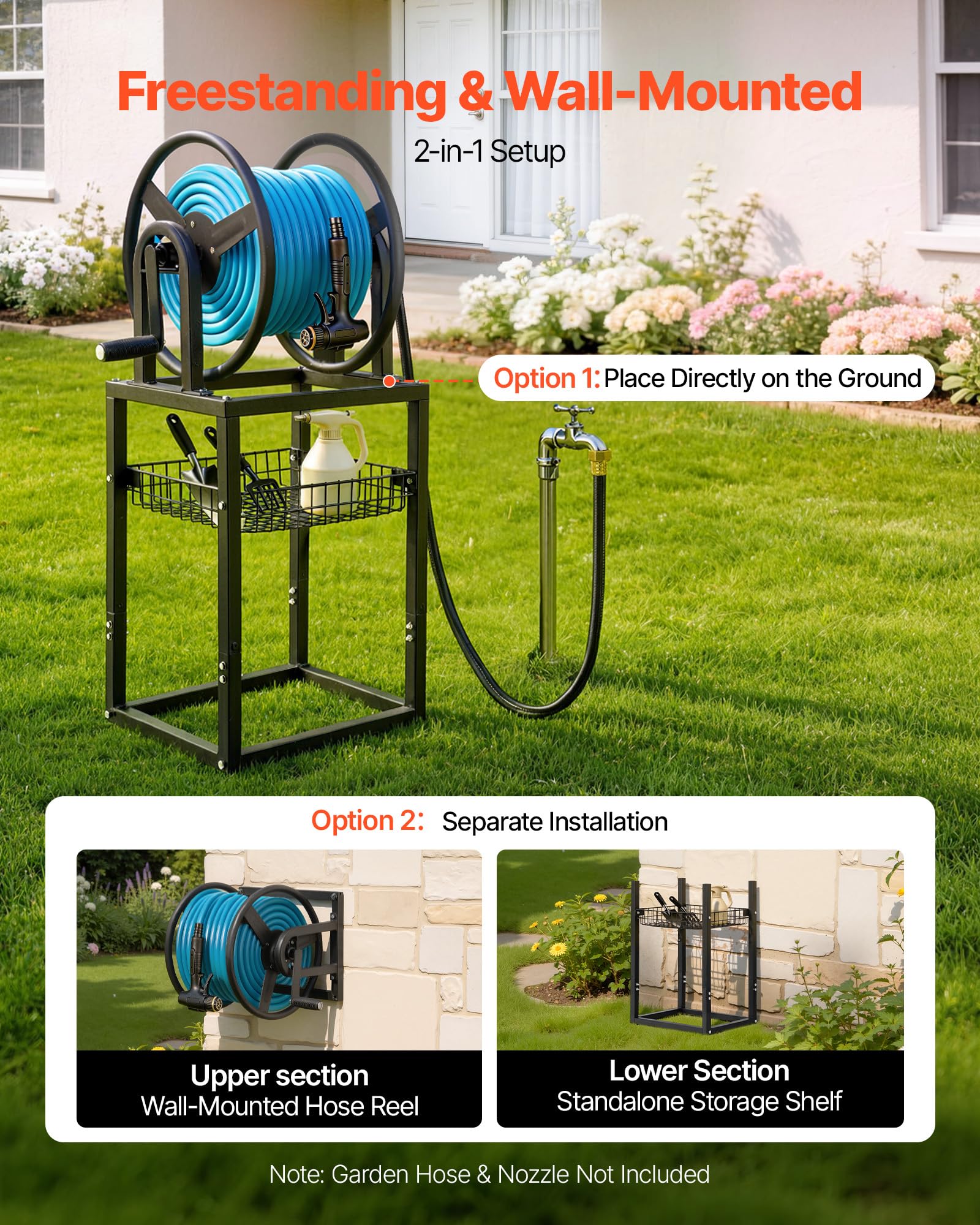 VEVOR steel frame side detail emphasizing rigid dual support stability