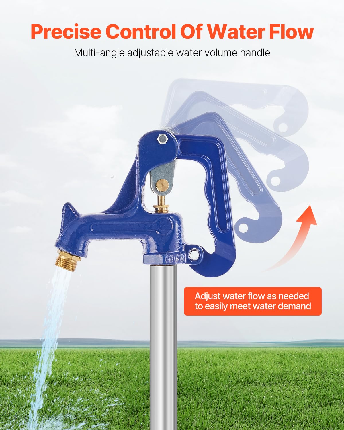 VEVOR yard hydrant installed in ground demonstrating freeze‑proof placement benefit