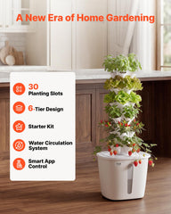 VEVOR top view showing arrangement of 30 plant pods and easy access to seedlings