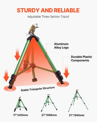 VEVOR full tripod extended to maximum height for elevated spray