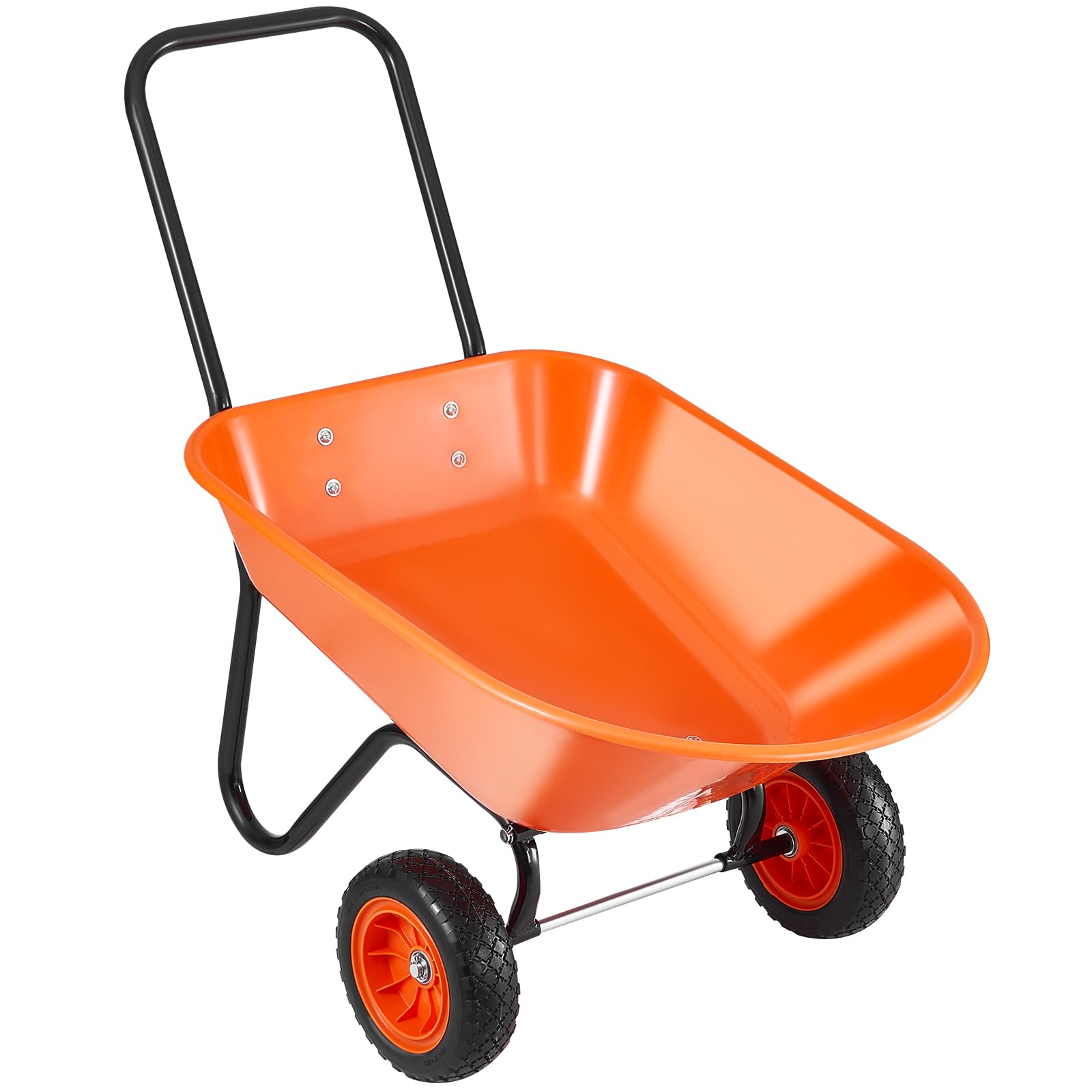 VEVOR in driveway transporting gravel illustrating stable towing over uneven surfaces
