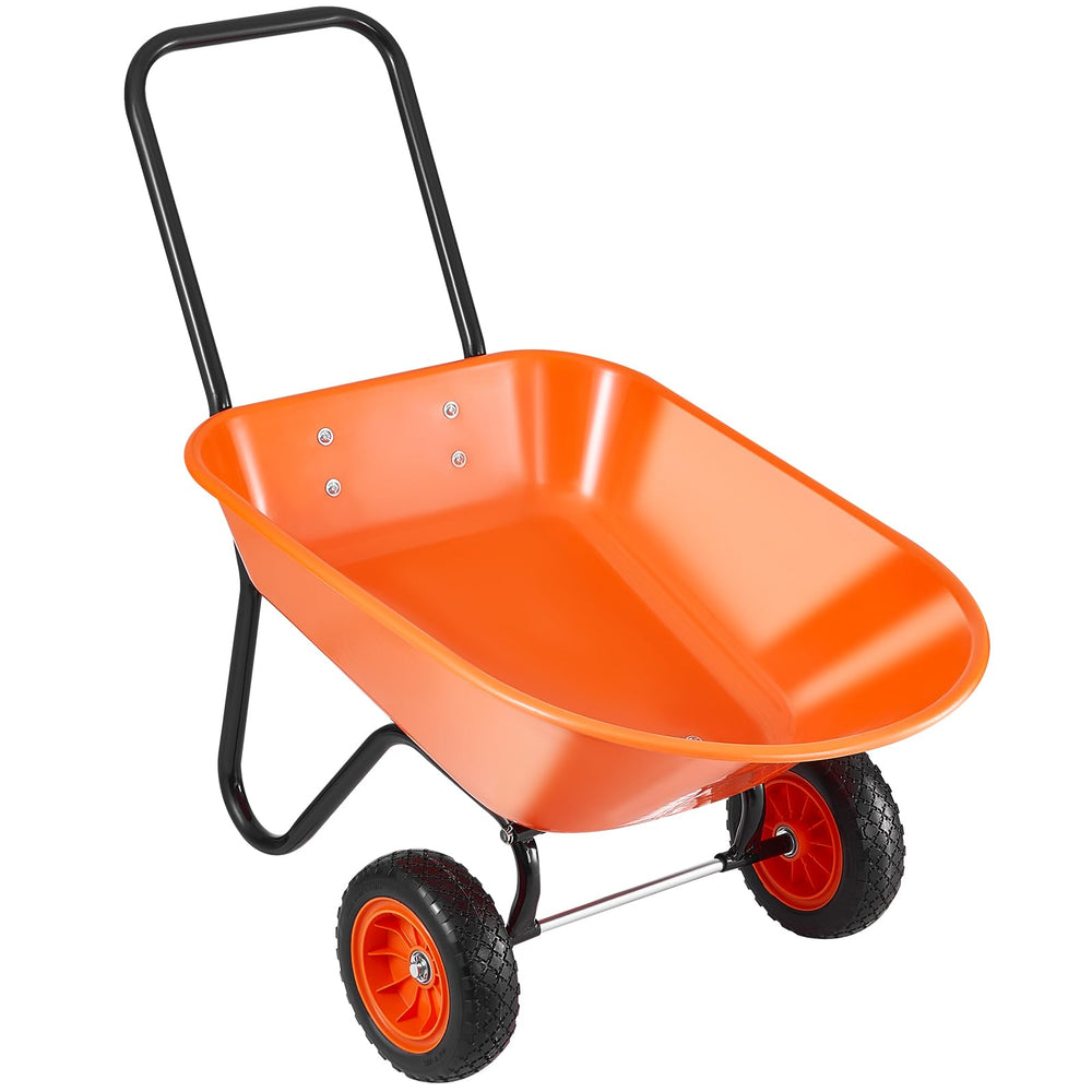 VEVOR in driveway transporting gravel illustrating stable towing over uneven surfaces