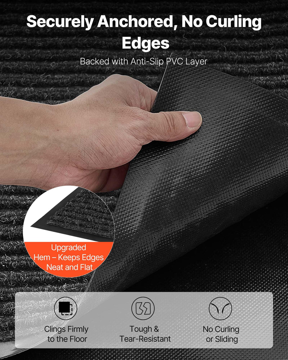 VEVOR mat in use on porch reduces tracked-in dirt