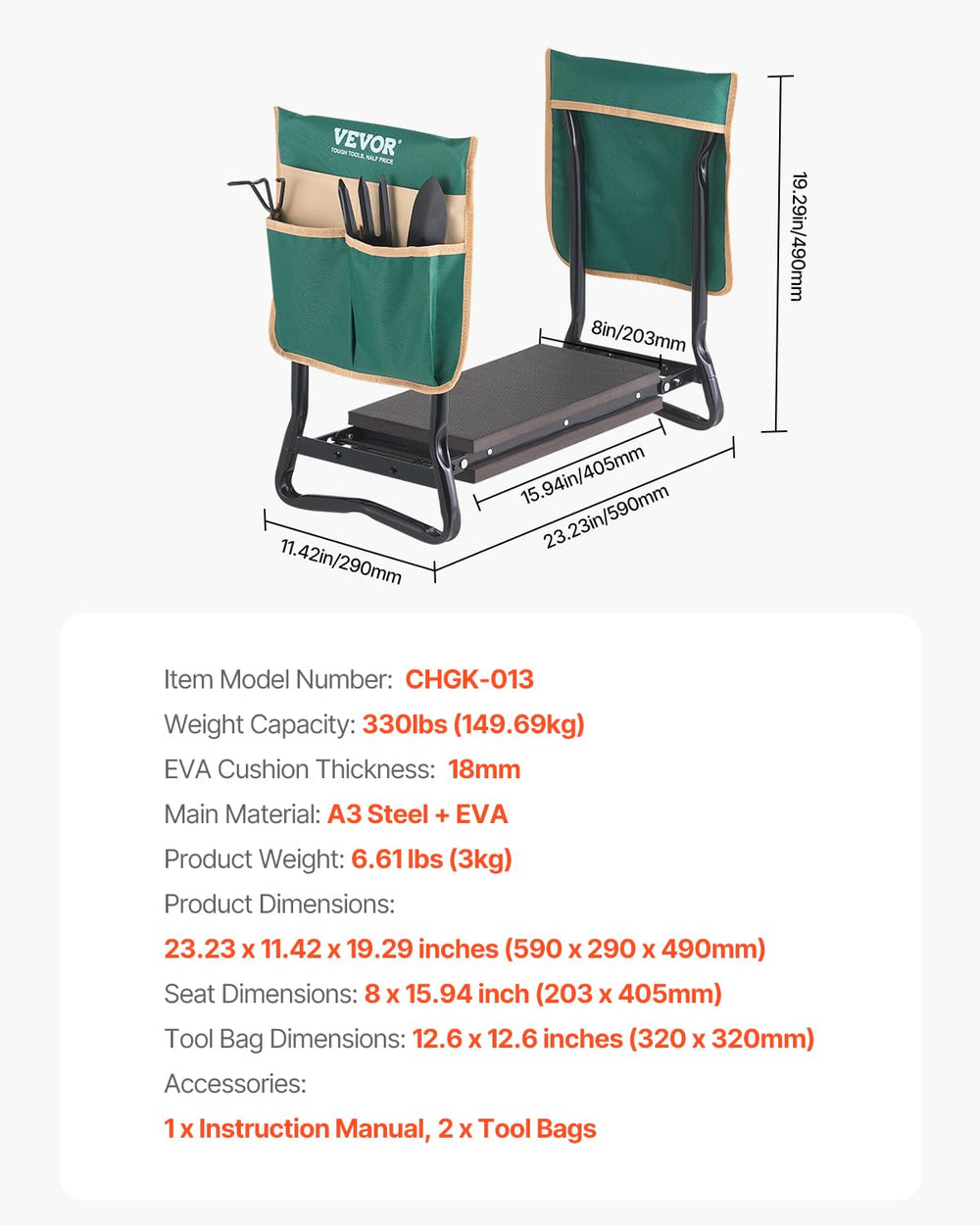 VEVOR in use as a seat on a patio offering comfortable sitting support