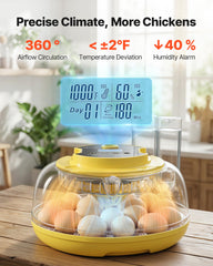 VEVOR clear-top cover revealing eggs inside for observation benefit