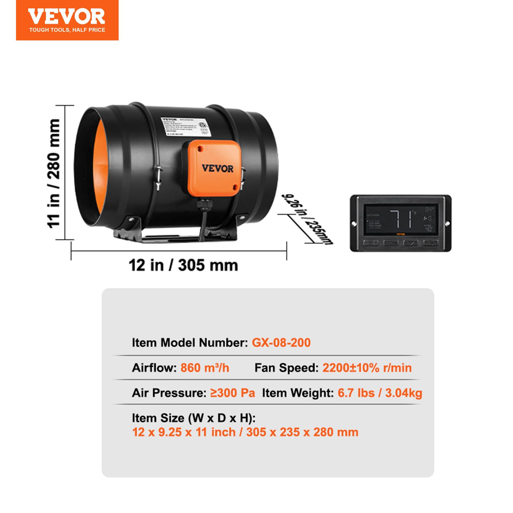 VEVOR straps and rubber pads mounted to fan reducing vibration noise transfer