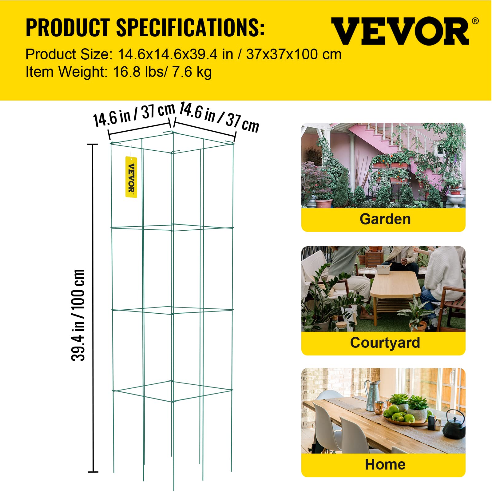 VEVOR interlock lock detail showing quick tool-free assembly benefit