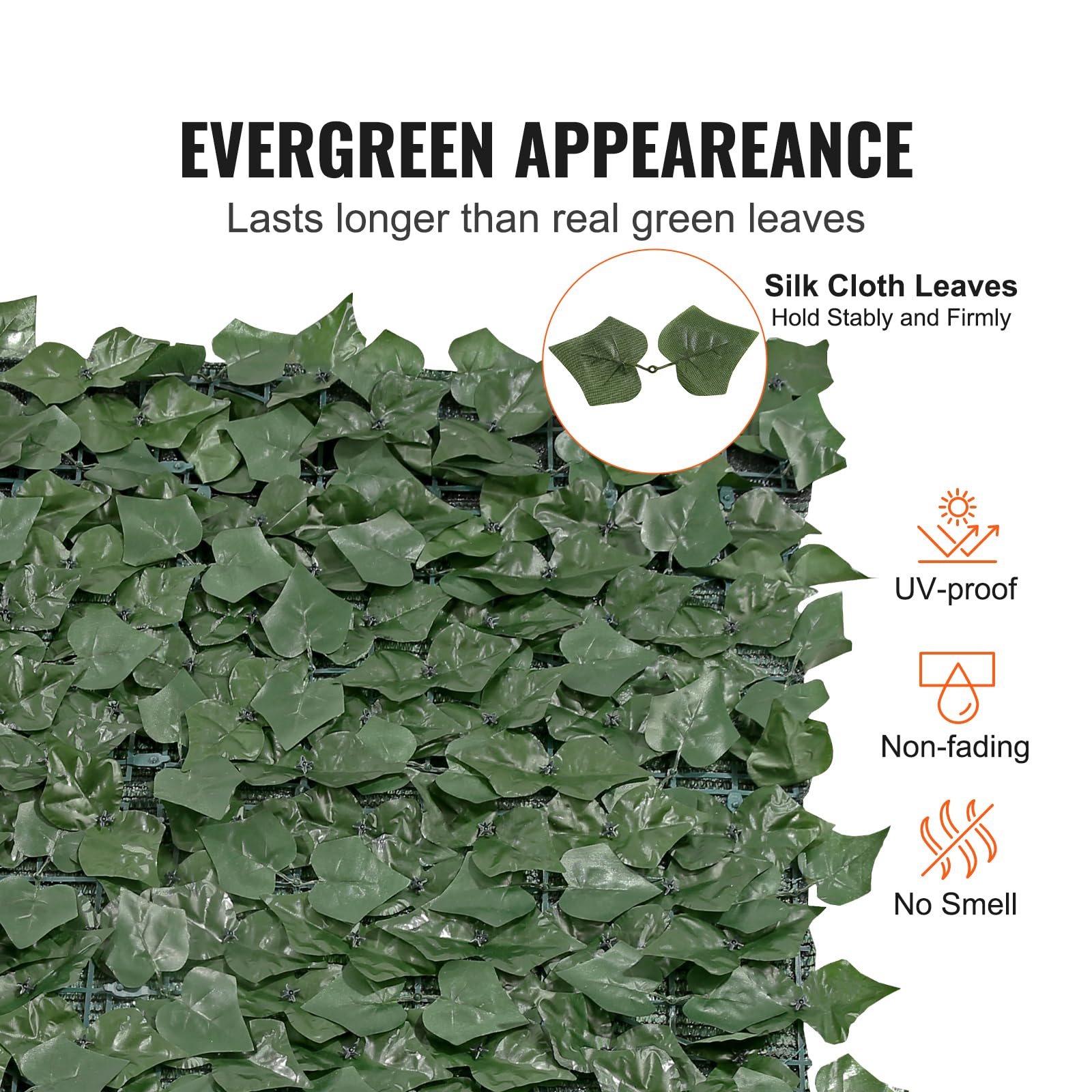 VEVOR close-up of silk-cloth leaves showing realistic texture and visual appeal