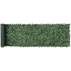 VEVOR front view of full 39x158 in ivy fence showing dense coverage and instant privacy