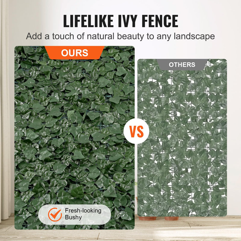 VEVOR ivy panel mounted on backyard fence adding instant privacy