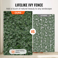 VEVOR ivy panel mounted on backyard fence adding instant privacy
