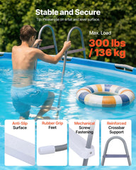 VEVOR ergonomic handrail detail providing comfortable, secure pool entry support