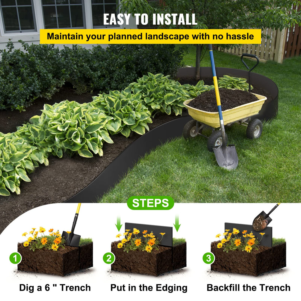 VEVOR trimmed edging piece illustrating cut-to-size flexibility benefit