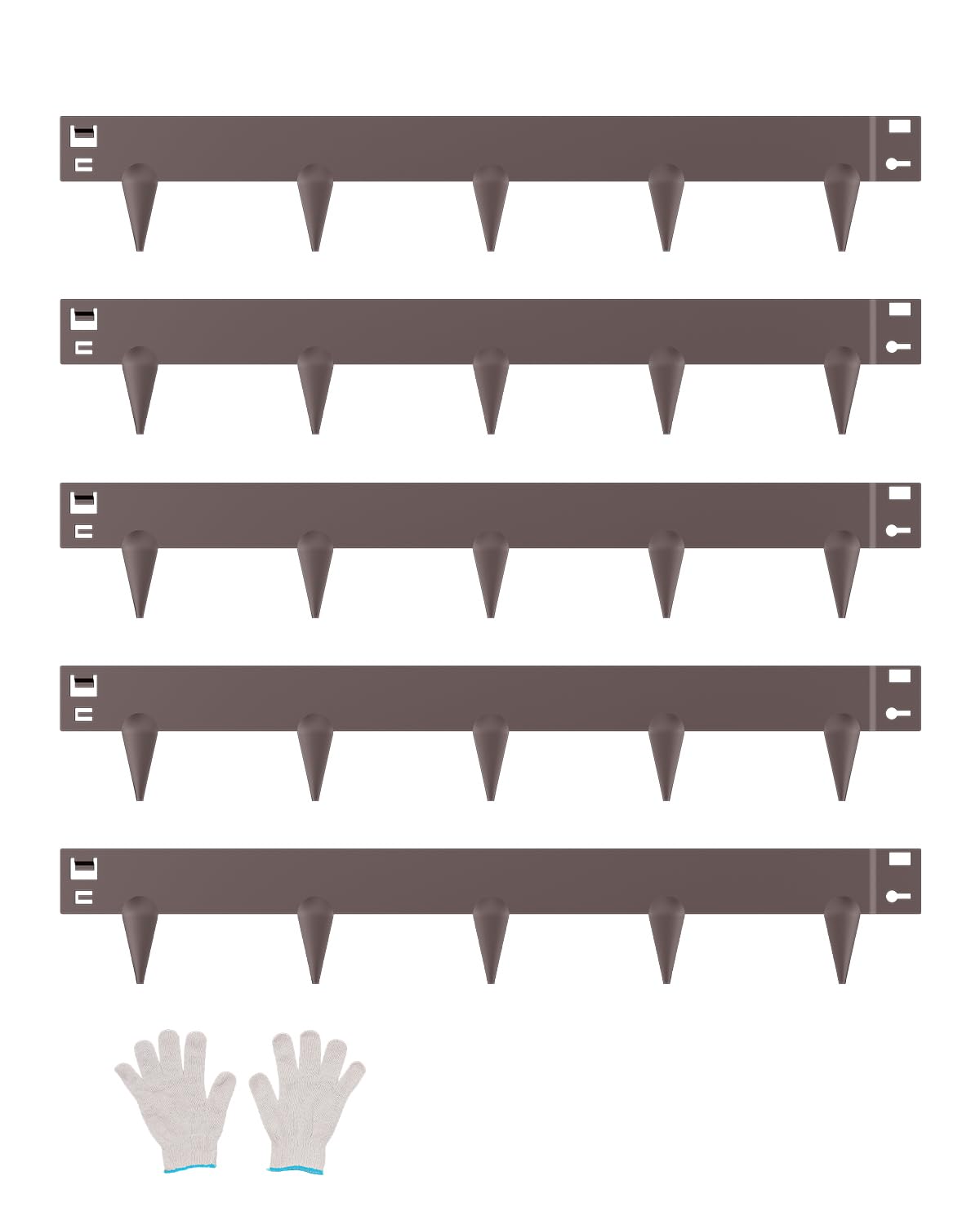 VEVOR front view of five-pack edging showing compact packaging and benefit of ready-to-install