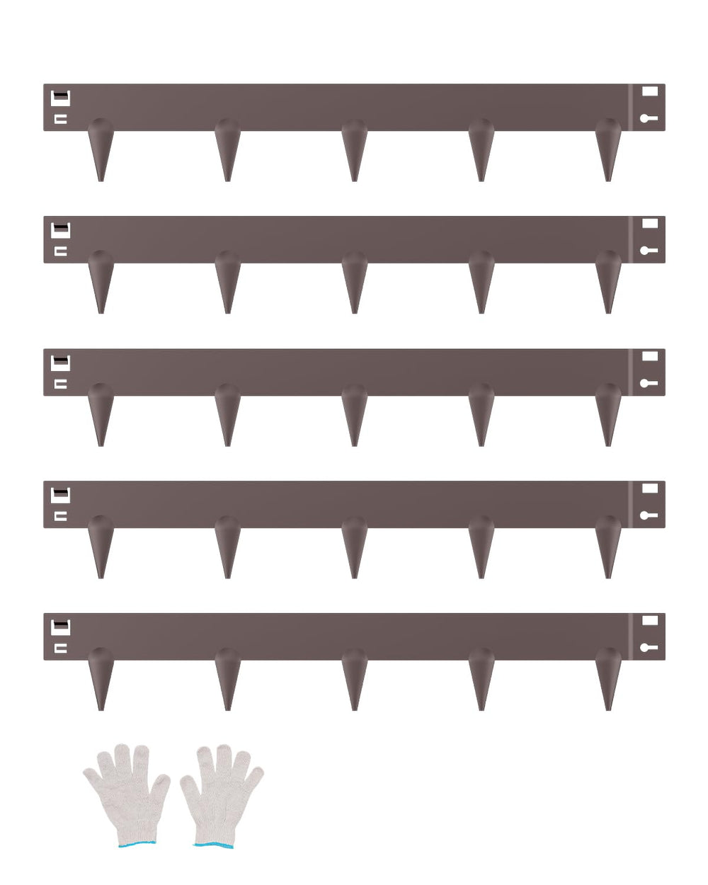 VEVOR front view of five-pack edging showing compact packaging and benefit of ready-to-install