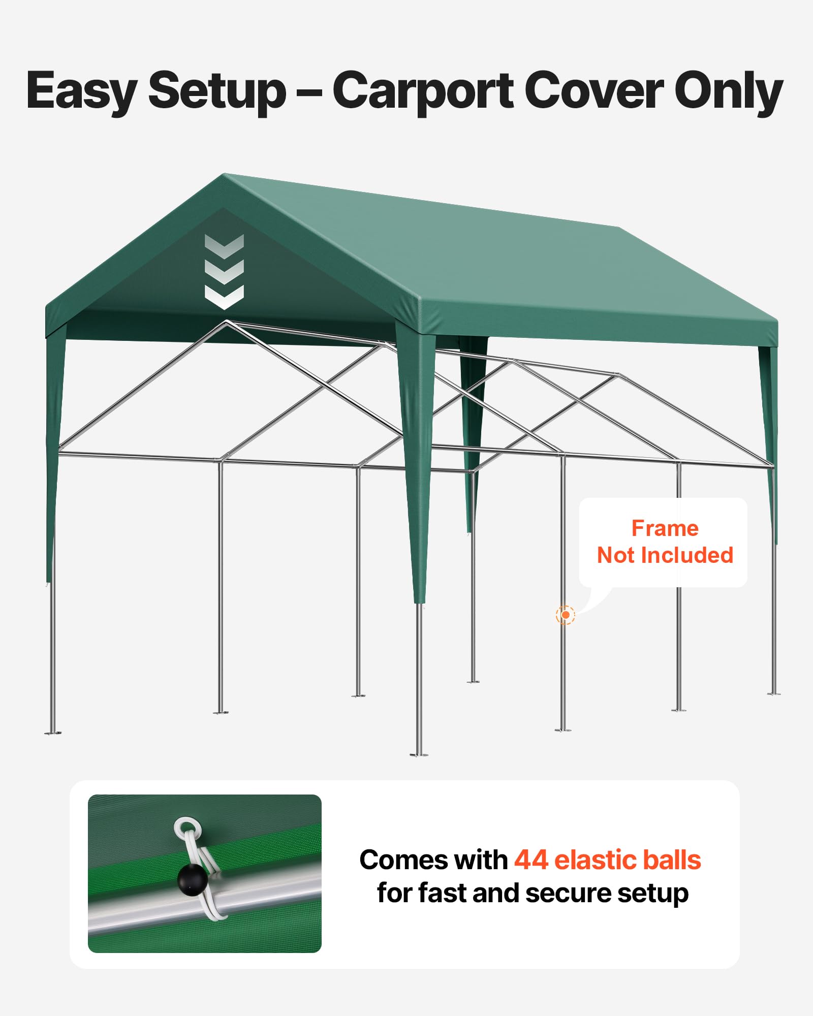 VEVOR leg skirts with 44 bungee cords kit for fast, secure installation