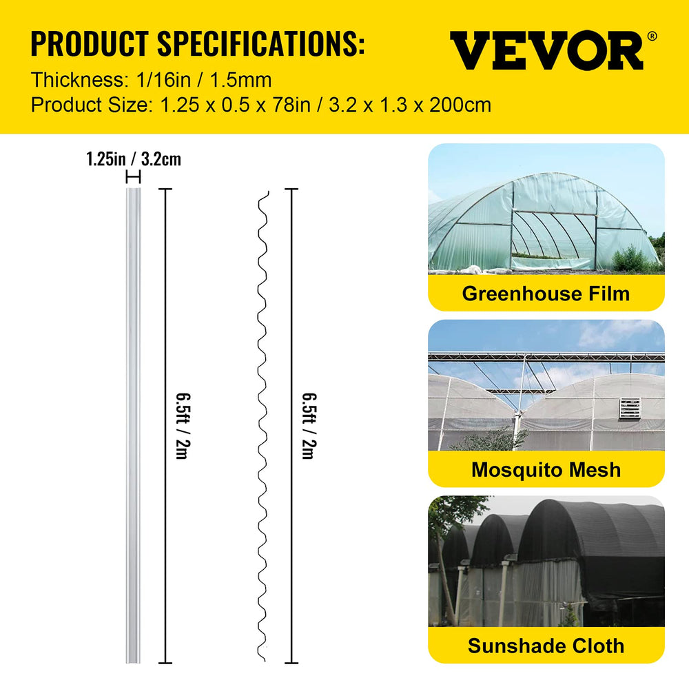 VEVOR channel beside tape measure showing 6.56 ft length for planning and cutting