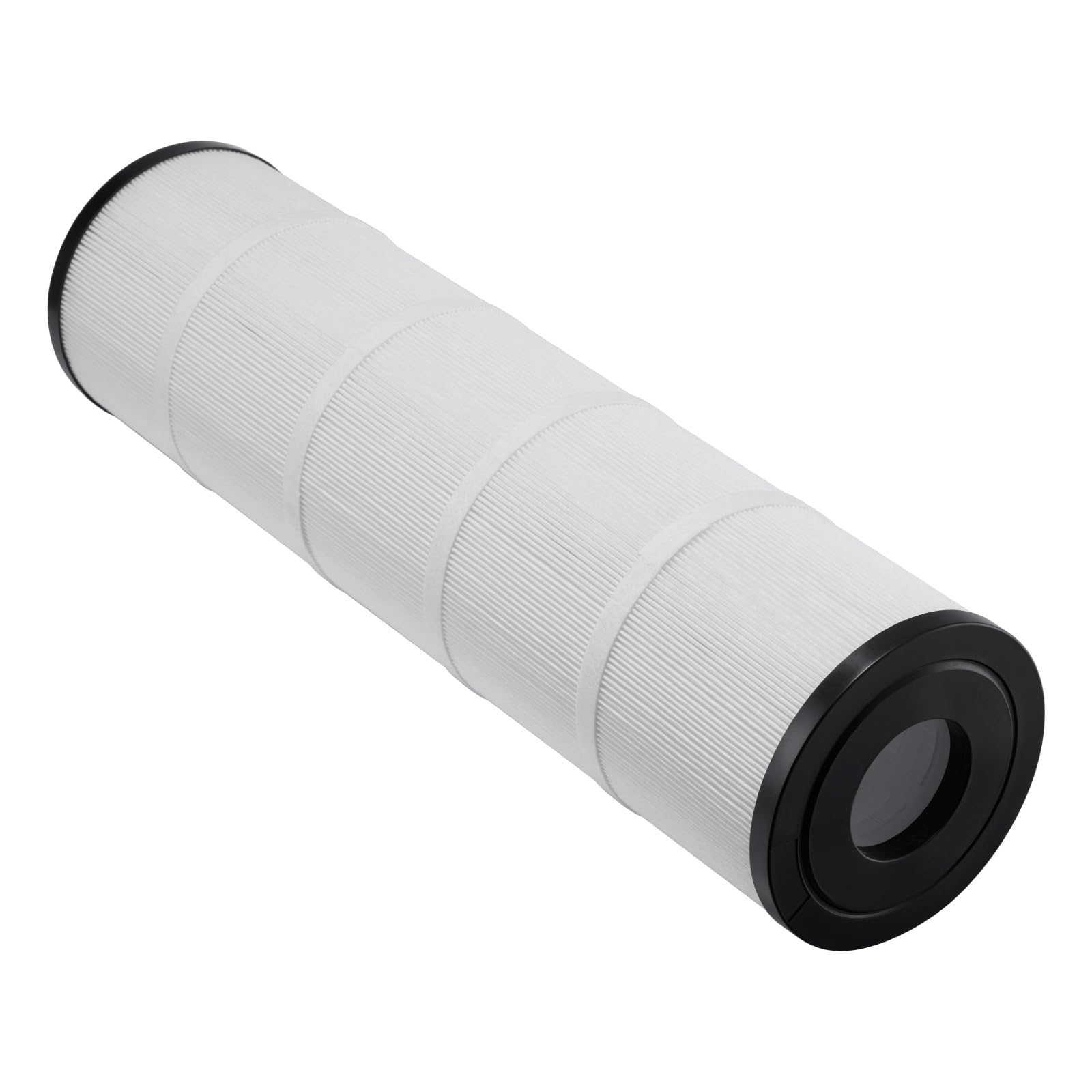 VEVOR cartridge near backyard pool illustrating clear water benefit