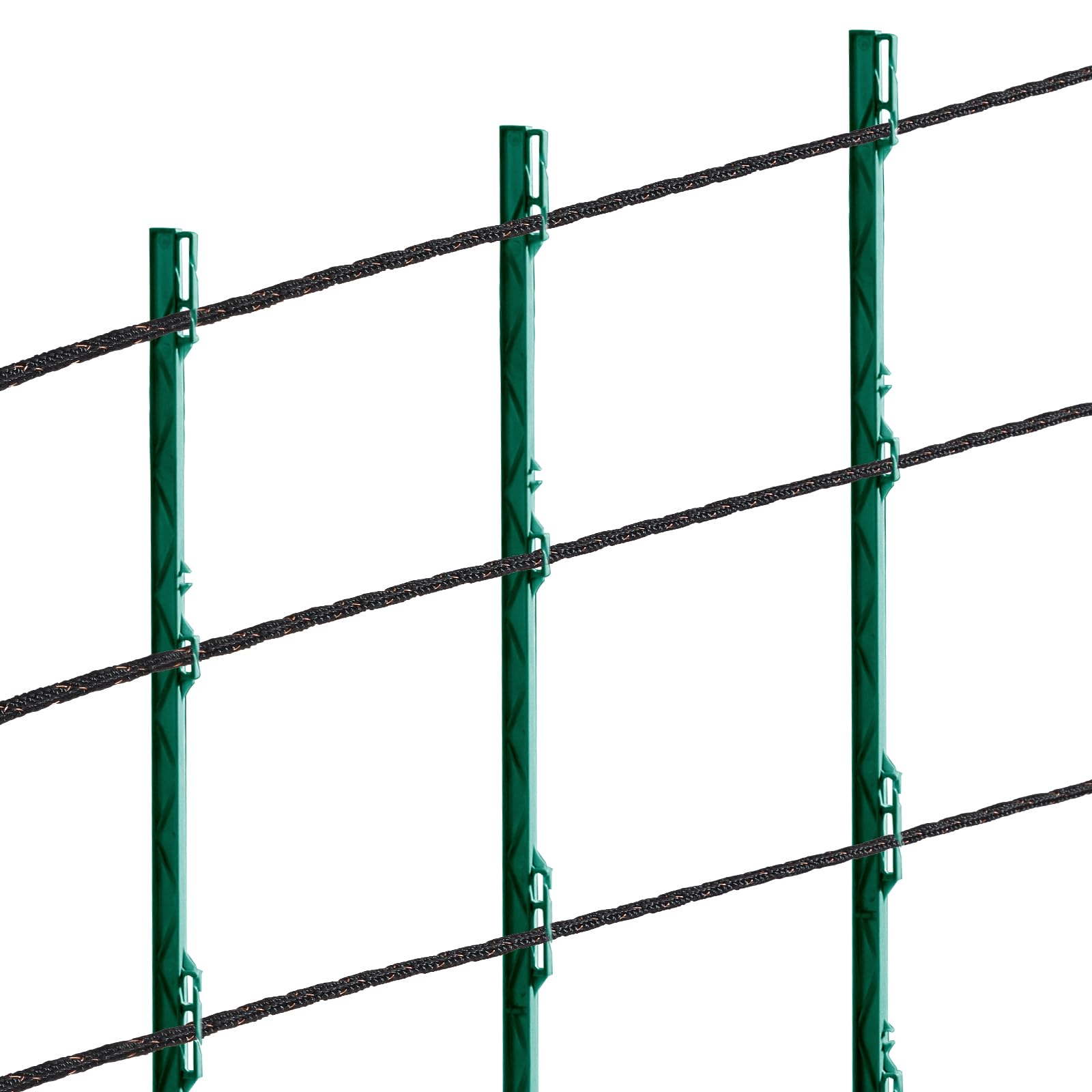VEVOR farm gate scene with electric polywire highlighting perimeter protection