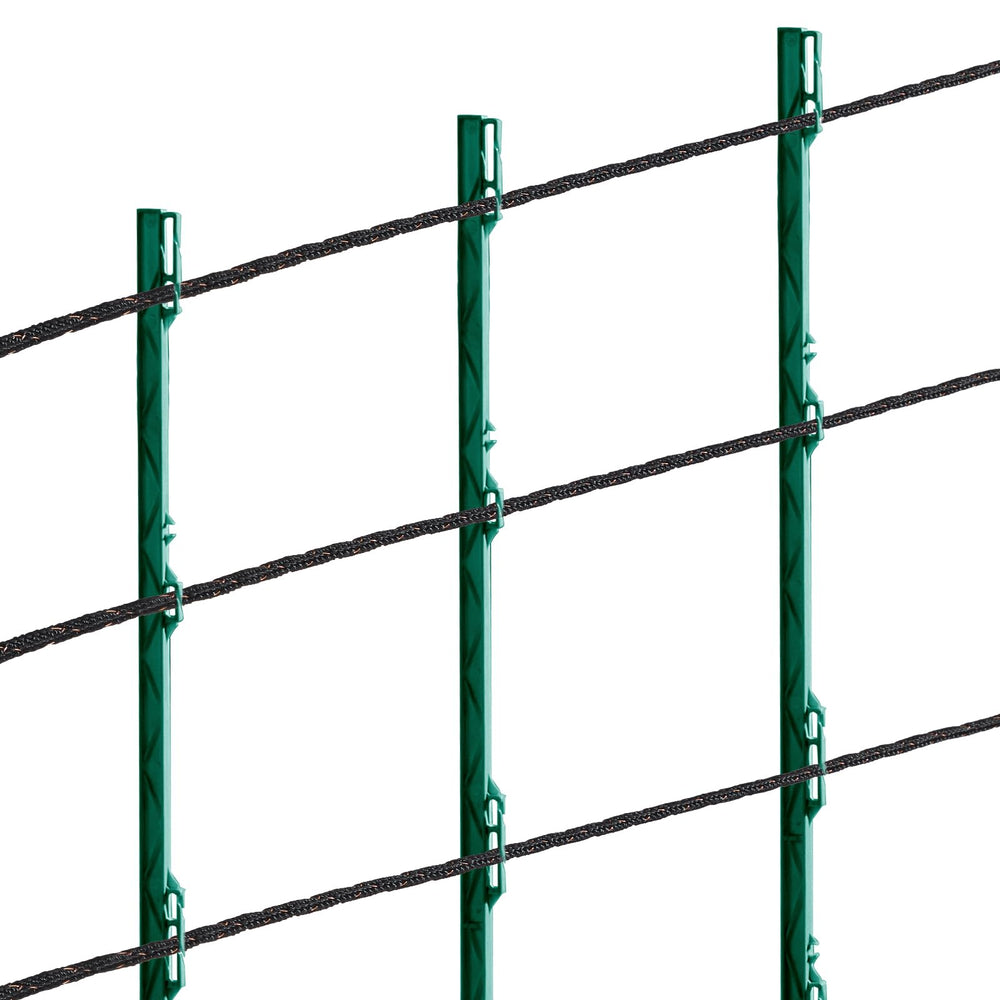 VEVOR farm gate scene with electric polywire highlighting perimeter protection
