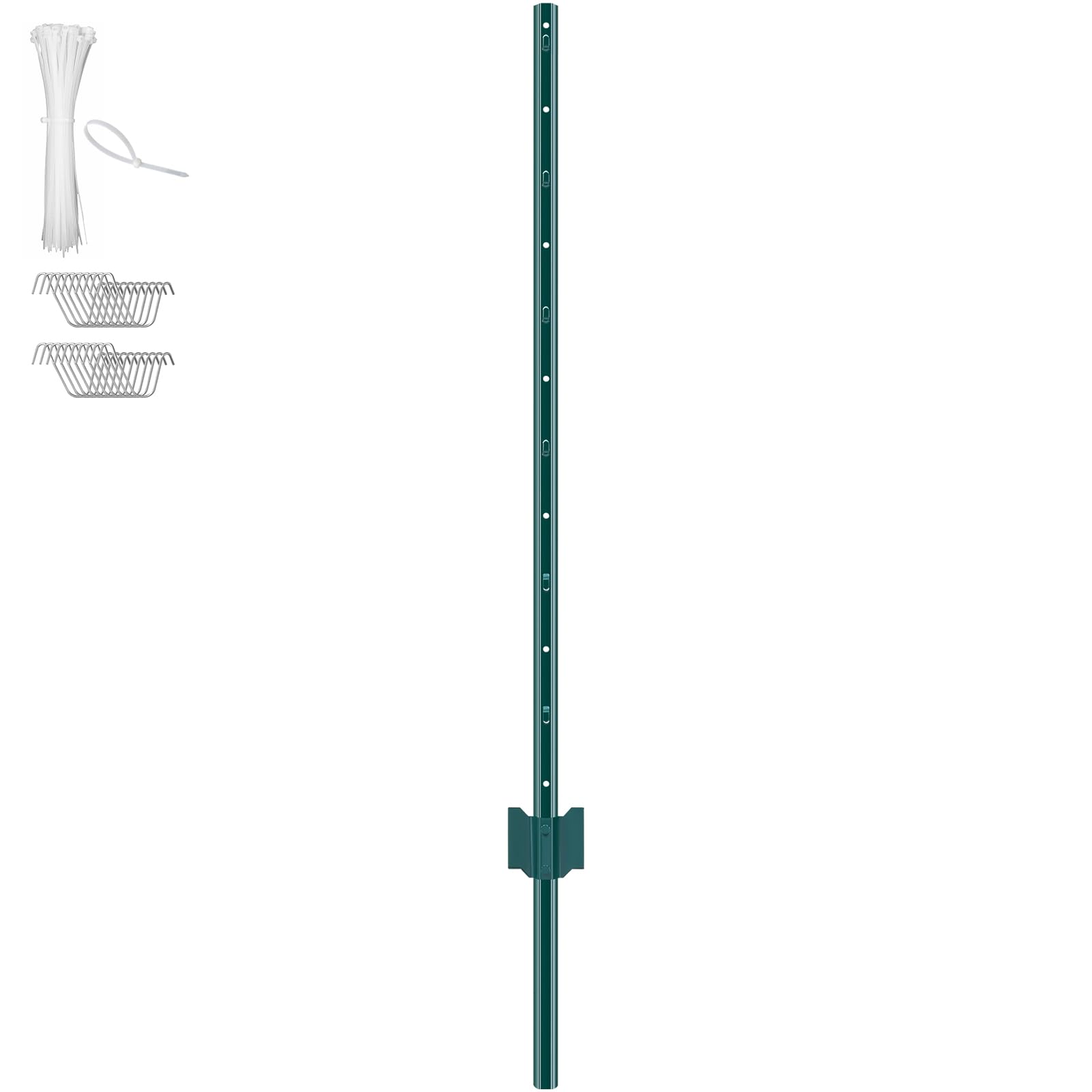 VEVOR posts installed around a garden creating an unobtrusive green boundary for plants