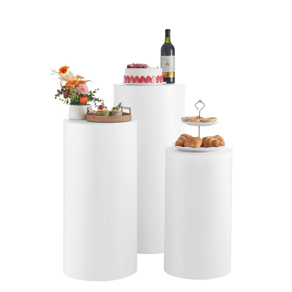 VEVOR reception scene with pedestals creating elegant focal points