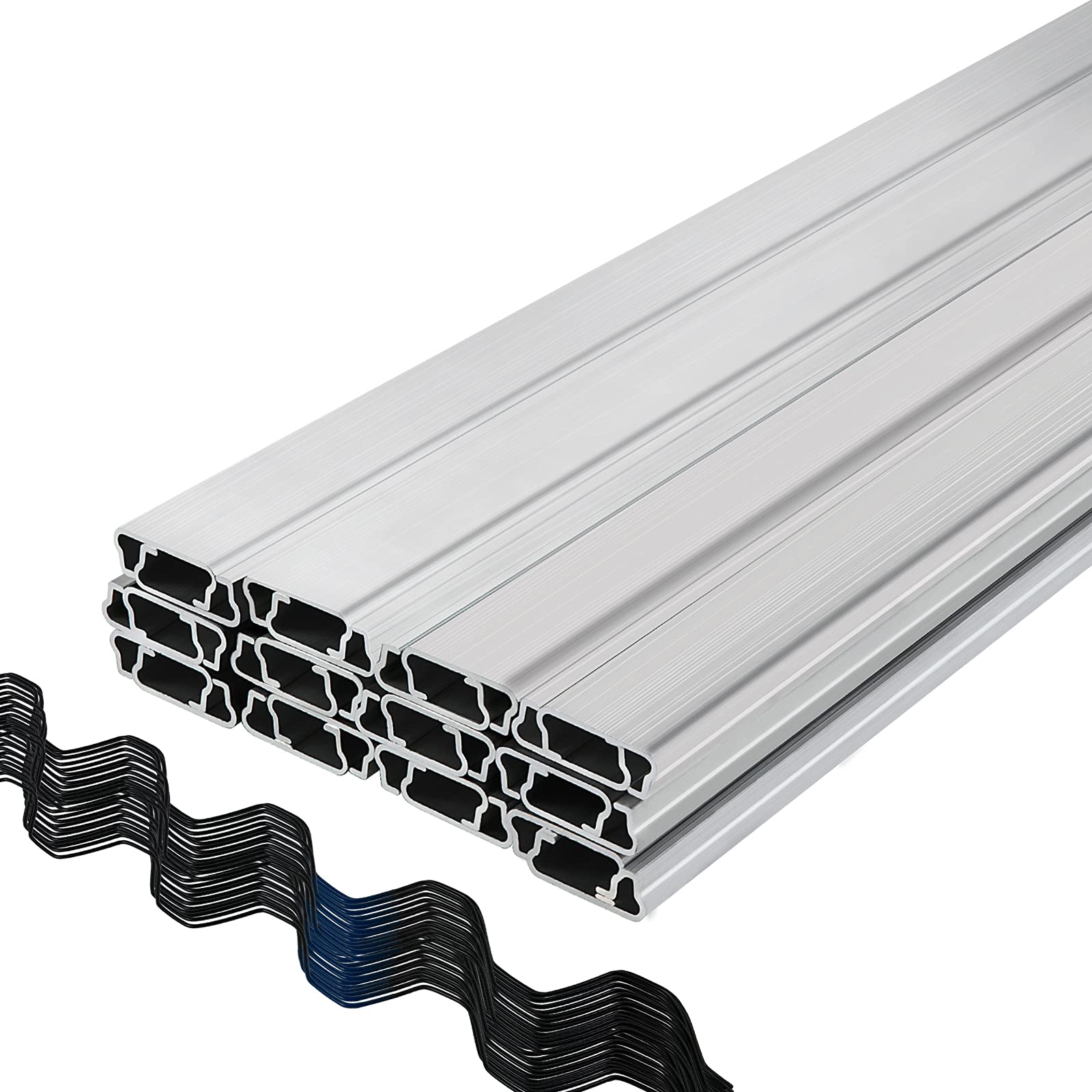 VEVOR front view of aluminum lock channel pack showing organized components and durable finish