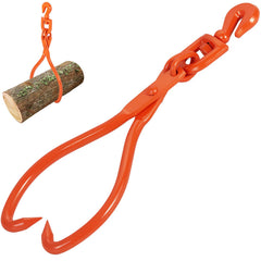 VEVOR front view of log tongs showing sturdy two-claw design for secure lifting