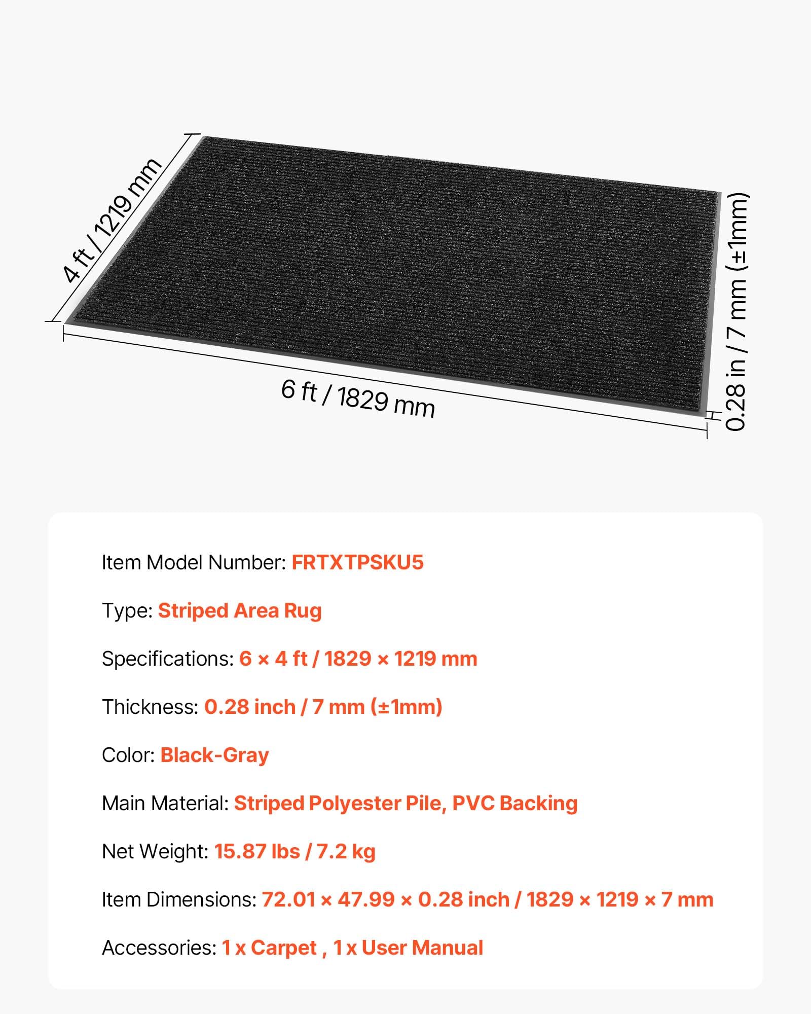 VEVOR mat being rinsed for easy deep-clean maintenance