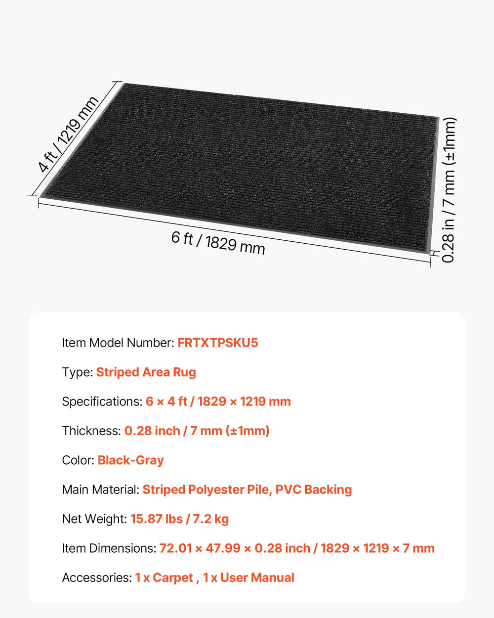 VEVOR mat being rinsed for easy deep-clean maintenance