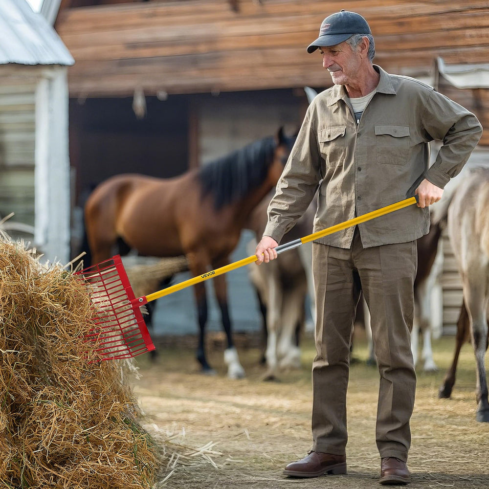 VEVOR lifestyle shot in stable showing faster stall cleaning efficiency