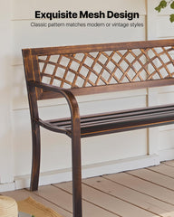 VEVOR mesh backrest close-up showing PVC pattern that breathes and resists weather