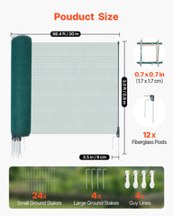 VEVOR mesh close-up showing durable PE texture and UV-resistant benefit