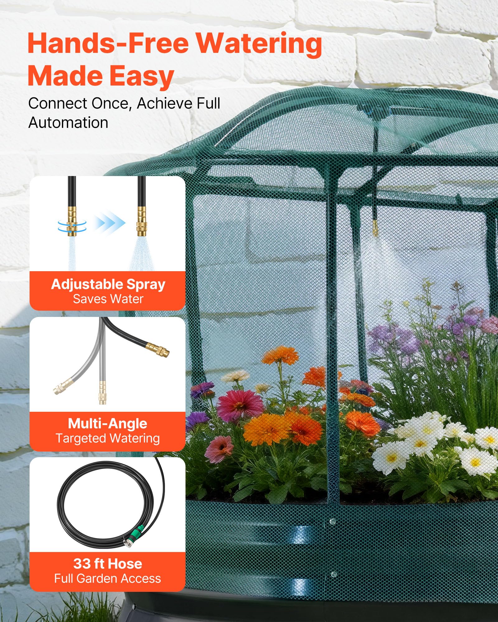 VEVOR ventilated mesh cover with roll-up window for easy access and protection