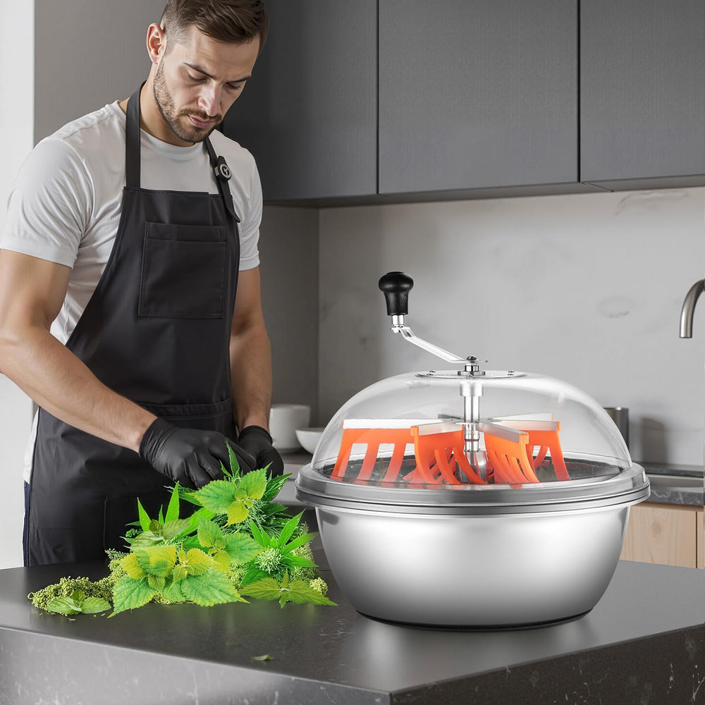 VEVOR trimmer secured on workbench in a small processing setup for productivity