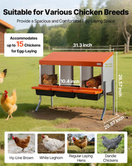 VEVOR side angle showing galvanized steel frame and plastic trays benefit: durable construction