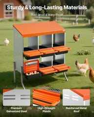 VEVOR nesting box on support legs demonstrating stable floor placement benefit