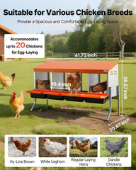 VEVOR close-up of plastic tray shows smooth surface for quick cleaning and egg protection