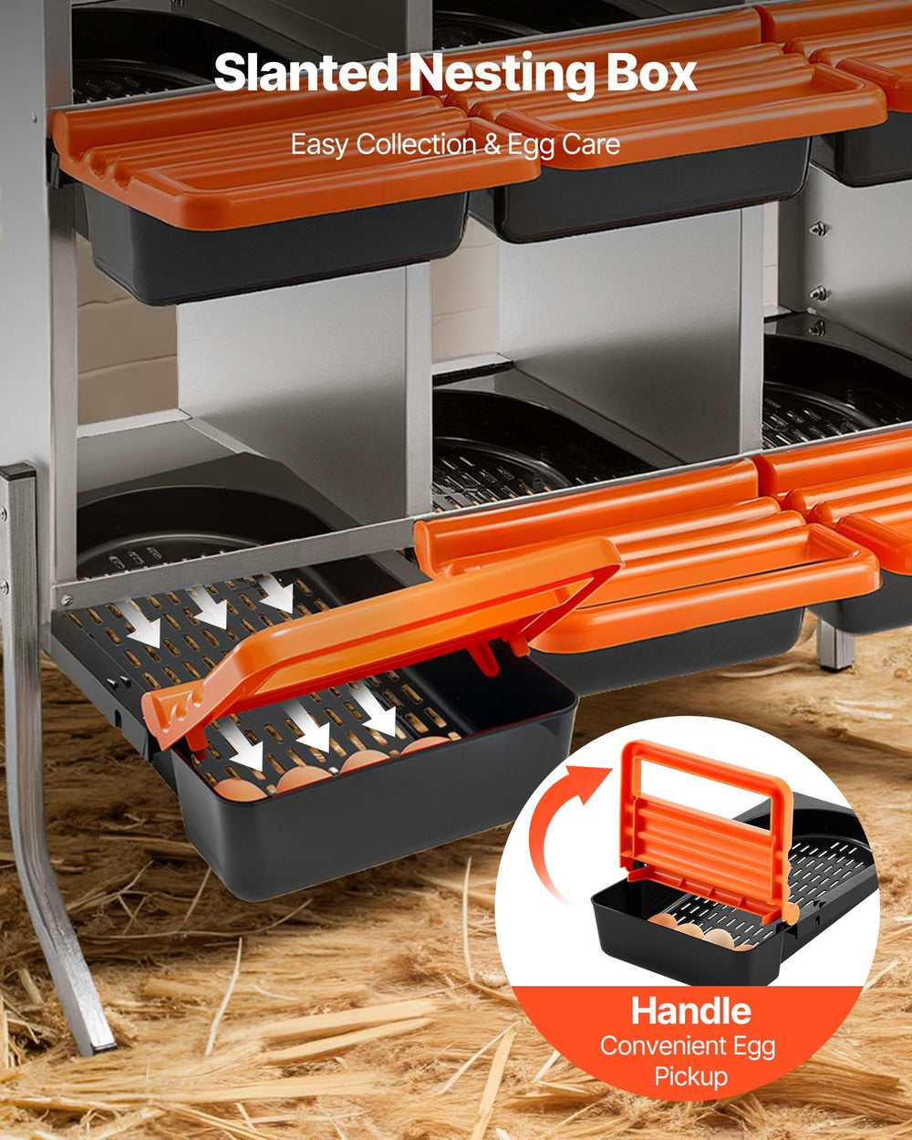 VEVOR wall-mounted nesting unit saving floor space and simplifying access