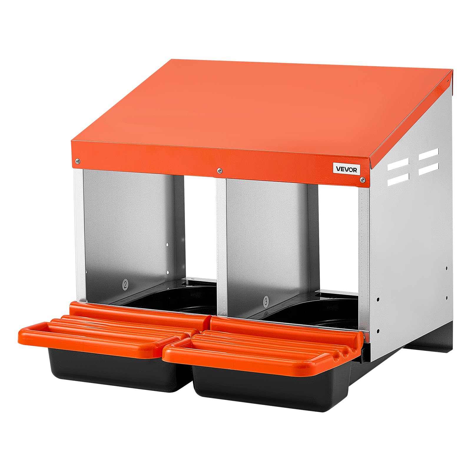 VEVOR orange high-strength plastic close-up showing durable, easy-clean surface